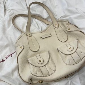 Salvatore Ferragamo beige bag